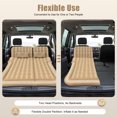 thumbnail image 3 of YIYIBYUS Mattress Car Inflatable Bed Outdoor Travel Camping Mat Flocking Air Mattress with 2 Air Headrests,Beige, 3 of 12