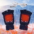 thumbnail image 2 of Seductiva Christmas Gloves Winter Unisex Christmas Print Knit Heated Gloves USB Connection Three Speed Timing Temperature Adjustment Indoor Work Winter Gloves Blue, 2 of 7