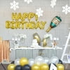 FUNCREDIBLE Gold Birthday Decorations - Black and Gold Happy Birthday Balloon | 1st 18th 19th 20th 21st 22nd 24th 25th 30th 40th 50th 60th 70th Bday Decor for Men and Women | Black, Gold and White