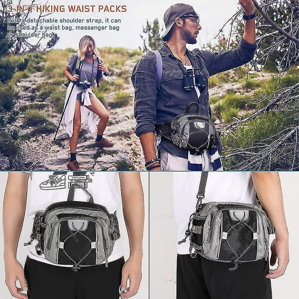 Hiking fanny pack with shoulder straps hot sale