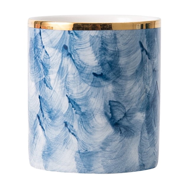 Portalápices de cerámica, soporte para taza, organizador de lápices, soportes para brochas de maquillaje para escritorio de oficina en casa, 10*9*9cm