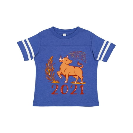

Inktastic 2021 Chinese New Year Ox Gift Toddler Boy or Toddler Girl T-Shirt