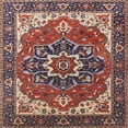 thumbnail image 1 of Ahgly Company Indoor Square Mid-Century Modern Camel Brown Persian Area Rugs, 3' Square, 1 of 6