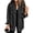 Black, variant on Women's Denim Overshirt Jacket Lapel Long Sleeve Fringed Hem Loose Casual Jean Shacket Vintage Washed Streetwear Fall Denim Coats White