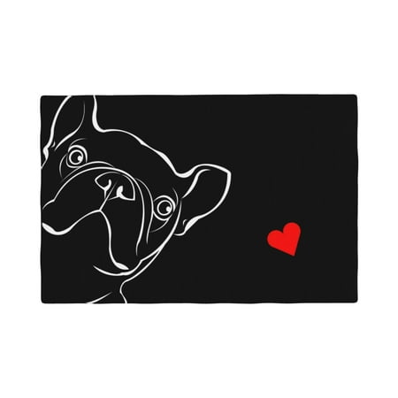 

Placemats Set of 4 French Bulldog Place mats for Dining Table Indoor/Outdoor Cute Heat Resistant Washable Table Mats(18 x 12 )