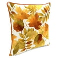 thumbnail image 4 of Jordan Manufacturing 16" x 16" Cream and Rust Autumn Leaves Square Outdoor Throw Pillow with Welt, 4 of 11