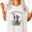 White1, variant on Angry Black And White Cat In Wildflowers Print Tshirt White S-5XL Dry Humor Graphic Tees Shirts Tops