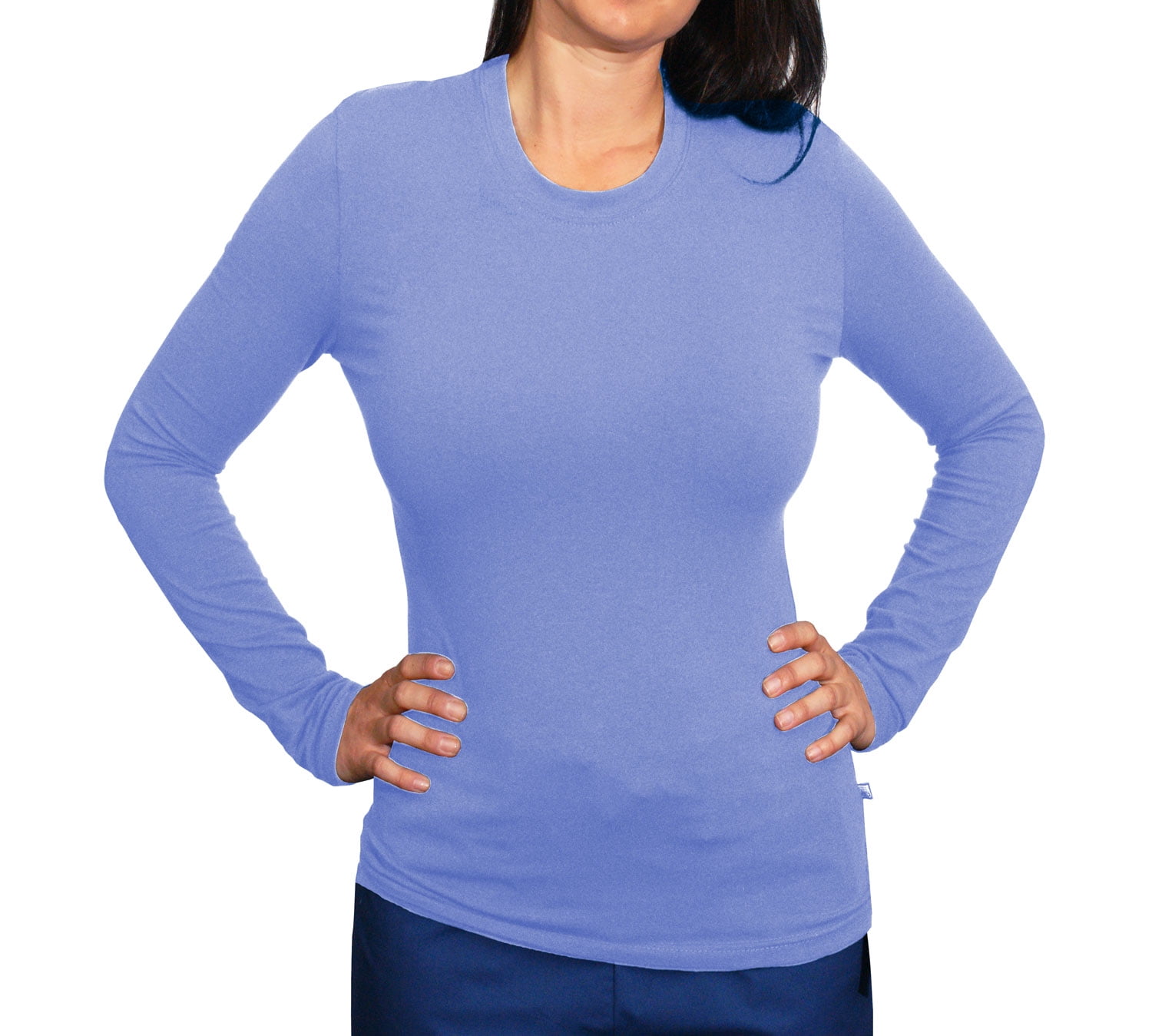 Material Girl By Medgear - Material Girl Long Sleeve Solid Stretch Tee ...