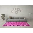 thumbnail image 3 of Ahgly Company Indoor Square Oriental Pink Industrial Area Rugs, 3' Square, 3 of 4