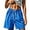 Blue Womens Shorts, variant on Womens Plus Size Shorts M-5XL Running Gym Drawstring Elastic Mid Waisted Straight Leg Quick-Dry Short with Pockets