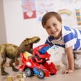 thumbnail image 4 of Juguete transformador de dinosaurio para niños de 2 a 4 años: Coche interactivo con luces y música | Juguetes transformadores perfectos para niños de 4 a 6 años, 4 of 7