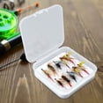 thumbnail image 1 of 10 piezas de moscas húmedas para pesca con mosca surtidas con estuche de almacenamiento, hechas a mano, de agua dulce con anzuelos, señuelos falsos, 1 of 8