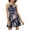 Navy, variant on Womens Navy Floral Halter Short Fit + Flare Dress 13