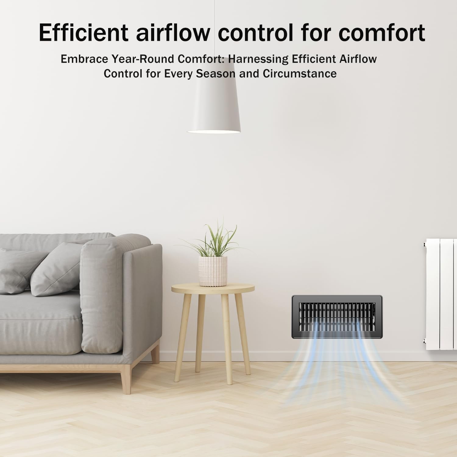 4"×10" Floor Register Heavy Duty Metal Floor Air Vent with Adjustable Knob Black Floor Vent Covers for Home Office Sidewall and Floor 3 Pack
