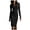 Black-lu9dx, variant on RFQWOVSR Women Solid Ribbed Long Sleeve Midi Dress Elegant Slim Fit Fall Winter