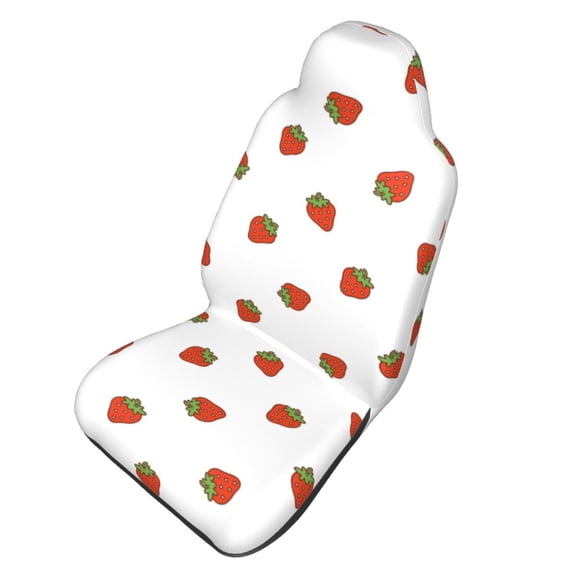 Picia Hand Drawn Strawberry Print Waterproof Sweating Car Seat Cover for Post Gym Workout, Running, Beach and Hiking, Universal Fit Anti-Slip Bucket Seat Protector