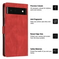 thumbnail image 2 of Dteck Folio Case for Google Pixel 7A Wallet Phone Case with Card Slots PU Leather Flip Protective Cover with Wrist Strap for Google Pixel 7A 6.1 Inch 2023,Red, 2 of 7