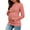 Orange, variant on Long Sleeved Women's Casual Comfort Solid Stretch Maternity Tops Side Button and Ruched Waist Top Maternity T-Shirt