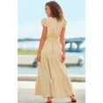 thumbnail image 3 of LASCANA Women's Flutter Sleeve Maxi Dress Bow, 3 of 5