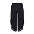 thumbnail image 5 of SnnmBlm Trousers Ladies Culottes for Women Gaucho Outfit Cropped Summer Pants Black M, 5 of 5