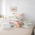 thumbnail image 4 of 7 Piece Reptile Lizard Twin Bedding Set,Cute Gecko Chameleon Comforter Set with Sheets,Colorful Floral Bed Set Watercolor Flower Bed in a Bag with Fitted+Flat Sheet+Pillowcases, 4 of 5
