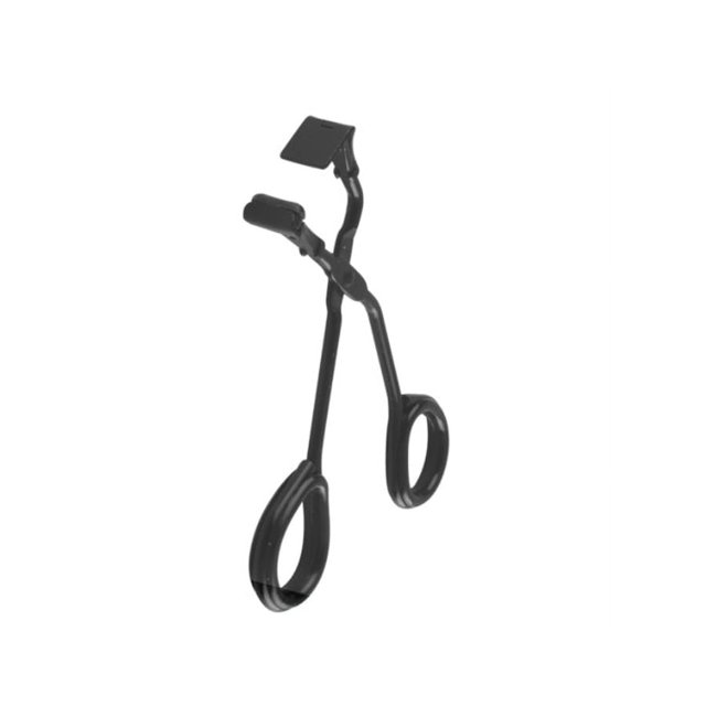 Rizador de pestañas negro con almohadillas de repuesto Mini rizador de pestañas para todas las formas de pestañas Pinceles y herramientas para maquillaje de ojos Belleza y cuidado personal