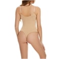 thumbnail image 4 of JIUKE Bodysuits for Women Belly Control Spaghetti Strap Rompers Seamless Butt Lifting Shapewear Body Suit Jumpsuits, 4 of 7