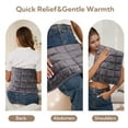 thumbnail image 3 of SUNNY HEAT Weighted Electric Heating Pad, 12 x 24 in, 5 Heat Settings, 2-Hour Auto Shutoff, Checkered Flannel, Machine Washable, Charcoal Gray, 3 of 6