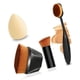 thumbnail image 3 of Juego de 4 brochas de maquillaje profesionales, fáciles de usar, con forma de huevo y esponja, para principiantes y entusiastas, color negro, 3 of 12