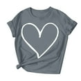 thumbnail image 4 of PNTUTB Valentine's Day Women's Fashion Print Casual Loose Crew Neck Short Sleeve Comfortable T Shirt, 4 of 6