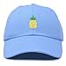 thumbnail image 3 of DALIX Pineapple Hat Unstructured Cotton Baseball Cap in Light Blue, 3 of 4