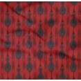 thumbnail image 4 of oneOone Organic Cotton Poplin Twill Fabric Stripe Ikat Printed Fabric 1 Yard 42 Inch Wide, 4 of 4
