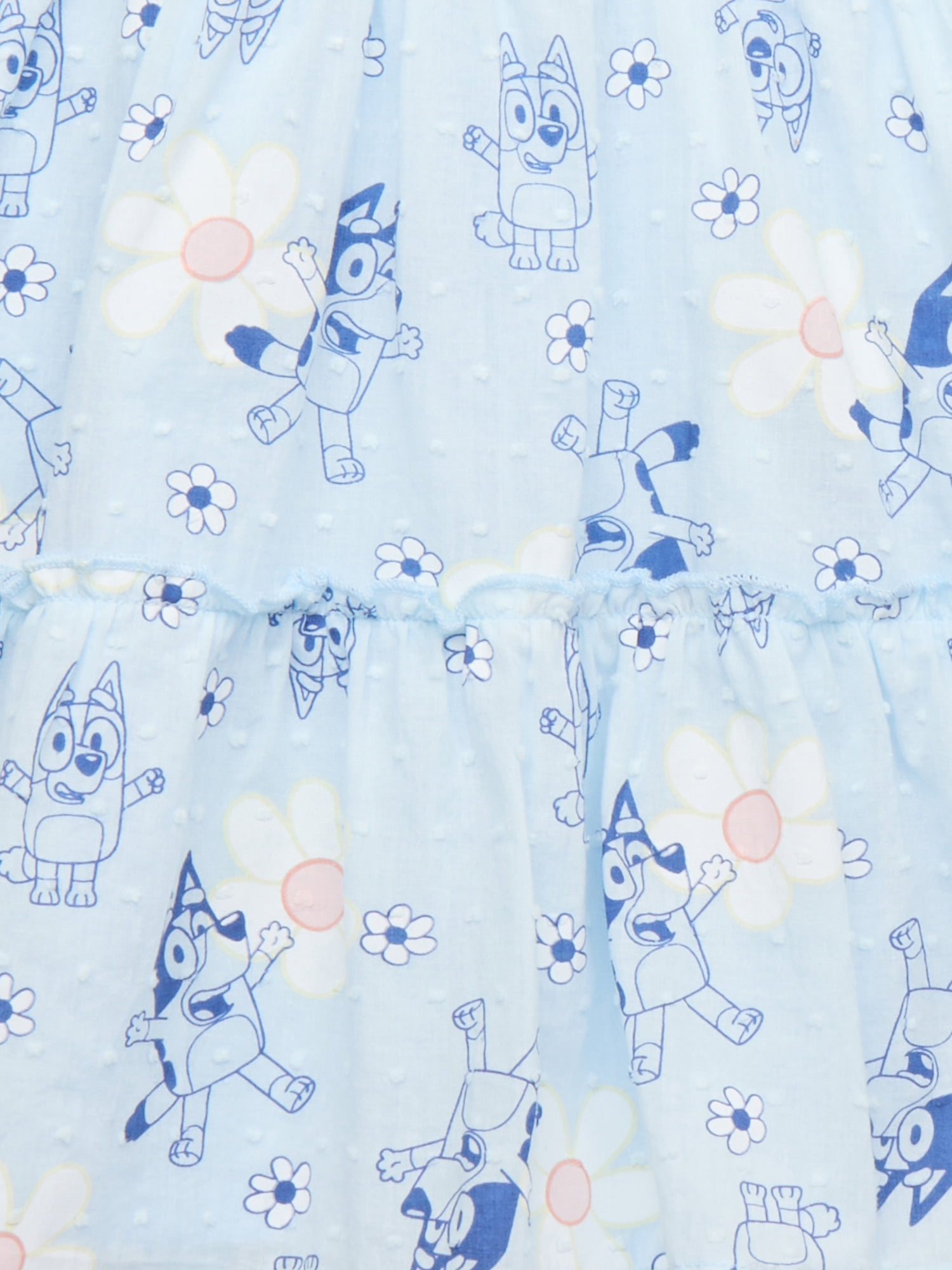 Bluey Baby and Toddler Girls Cotton Woven Dress, Sizes 12M-5T