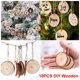 thumbnail image 3 of Luxtrada - 10 rodajas de madera sin terminar, rodajas de madera rústica redondas naturales, posavasos de madera de pino para bodas, decoración, adornos navideños y manualidades (4,8-6 cm), 3 of 8