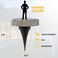 thumbnail image 5 of Luces solares al aire libre, paquete de 8 8 LED con energía solar Ip66, lámparas de tierra impermeables, iluminación de paisaje para césped, camino, cubierta, estanque, uso en jardín, blanco, 5 of 5