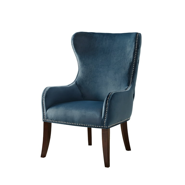 Upholstered Accent Chair Button Tufted Armchair with Nail Head Trim Wingback Living Room Chair with Arms for Bedroom Living Room and Dining Room