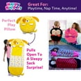 thumbnail image 3 of Happy Nappers 2-in-1 Sleeping Bag Play Pillow Stuffed Animal, Large, Yellow Dog, 3 of 5