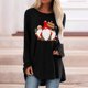 thumbnail image 1 of Pntutb moda mujer estampado manga larga cómodo transpirable cuello redondo tops Pntutb Pntutb-297, 1 of 5