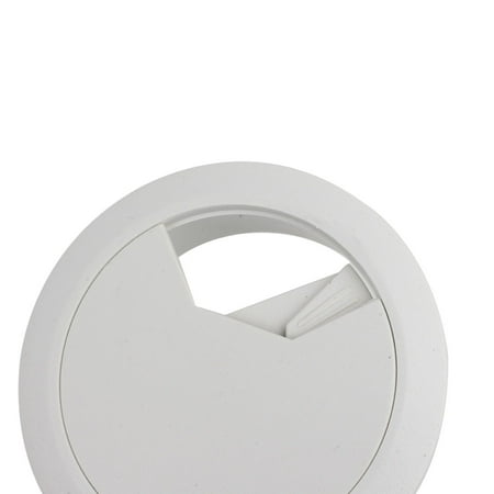 Computer Desk Plastic Round Grommet Wire Cable Hole Covers White