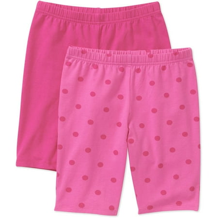 Faded Glory Girls' Bike Shorts 2 Pack