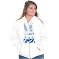 thumbnail image 3 of NASA Vintage Worm Logo Space Shuttle Zip Up Hoodie Men's Women's Brisco Brands X, 3 of 6