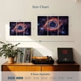 thumbnail image 3 of Elephant Stock Eye Of God Nebula Wall Art - Horizontal Multi Panel Canvas - Living Room Wall Decor - Astronomy & Space Multi Panel - Black And Orange Decor - 23" x 14", 3 of 4