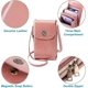 thumbnail image 4 of Bolso de cuero rosa para teléfono celular mujer zhang ming pequeño bolso cruzado con tarjetero y cremallera 20x12x4cm, 4 of 5