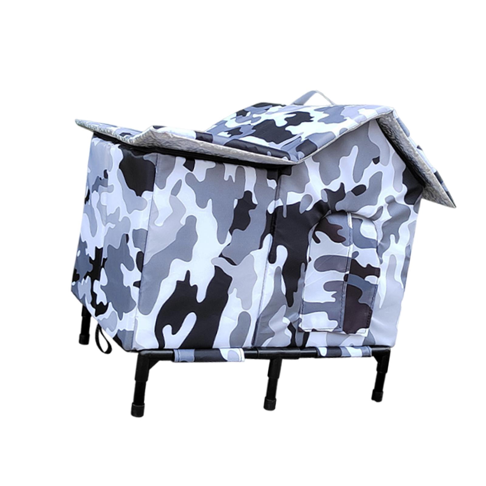 Serenable Large Cat House for Outdoor Warm Weatherproof Kitty Nest for Patio Barn Door