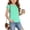 Mint Green, variant on Girls Solid Color Short Sleeve Top – Soft Casual Shirt with Side Gathered Ruffle Detail and Adjustable Drawstring Waist Black Size 12