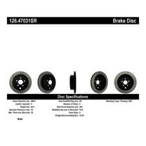 StopTech 126.47031SR StopTech Sport Rotor Fits 10-17 86 BRZ FR-S Legacy Outback Fits select: 2013-2016 TOYOTA SCION FR-S, 2011-2014 SUBARU OUTBACK 3.6R LIMITED