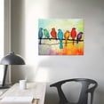 thumbnail image 3 of COMIO Loomarte Bird Pictures Wall Decor Five Singing Birds Painting Canvas Print Artwork Abstract Painting Walls Art for Home Bathroom Bedroom Kitchen Living Room Ready to Hang, 3 of 4