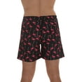 thumbnail image 3 of Whiskey and Oak Men’s Swimming Trunks Shorts with Pockets Quick Dry Bathing Suit (Black - Flamingo, X-Small), 3 of 3
