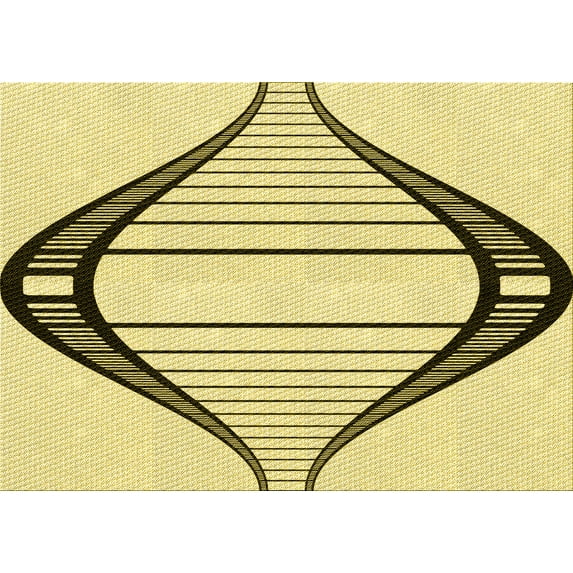 Ahgly Company Indoor Rectangle Patterned Sun Yellow Area Rugs, 2' x 3'