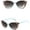 C6 Green Leopard, variant on Cat Eye Sunglasses Female Vintage Retro Leopard Frame Sun Glasses Women